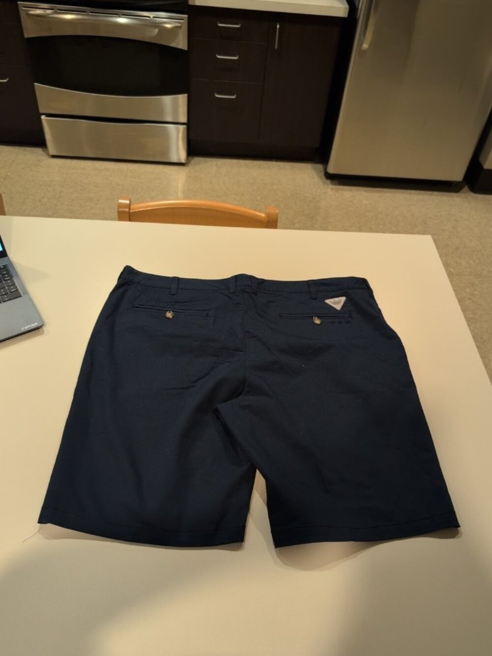 Columbia PFG Pants Mens 40x10 Regular Fit Blue Pink Shorts Wide Leg Fishing - Picture 7 of 12